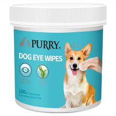 PURRY 派銳 犬用淚痕清潔布, 100片濕巾 2.15英吋, 1罐