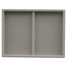 MUJI 無印良品 灰絨內盒 可堆疊/縱型隔間 15.5 x 12 x 2.5cm, 灰色, 1個