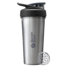Blender Bottle Sleek SS 按壓式不銹鋼搖搖杯, 星光銀, 740ml, 1個
