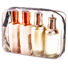 透明防水化妝包 Set 4, 大(6.5 x 22.5 x 15cm), 黑色