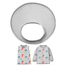 THE MOTHER 兒童自主學習用餐圍兜組 長袖 + 背心 + 圍兜 + 餐墊, 灰色, 1組, 4個裝