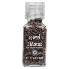 Regional Co. 喜拉雅黑鹽 天然礦物鹽 低鈉 研磨瓶裝, 180g, 1瓶