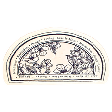 典雅北歐風地墊 水晶絨材質 約150g 防滑 速乾吸水 輕柔舒適, 花花朵朵