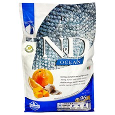 Farmina 法米納 全齡貓 N&D天然海洋系列 無穀乾飼料, 鯡魚南瓜, 5kg, 1袋