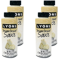 Lyons 經典設計師裝飾醬 白巧克力風味, 454g, 4罐