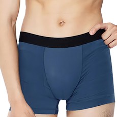 GIAT 吉亞特 石墨烯鋅彈力抗菌男四角褲 - 經SGS檢測抗菌率達99%, M, 藍色