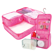 旅行玩家 收納袋5件組 尼龍材質 防水表面 可搭配各種尺寸行李箱