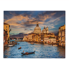 24mama 掛畫 單聯式 威尼斯 教堂 義大利 日落 無框畫 瑪麗亞·德拉·禮炮