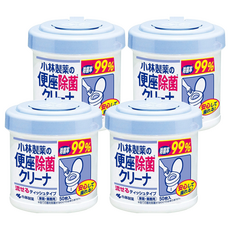 KOBAYASHI 小林製藥 馬桶坐墊清潔濕紙巾 浴廁抽取式 可分解於水中, 45g, 1入, 4罐