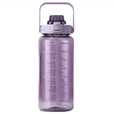 時間刻度手提運動健身水壺 2L 紫色, 1個