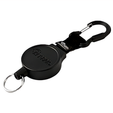 KEY-BAK 美國 MID6系列 D型環 伸縮線鑰匙圈 15 x 4.4cm 65g, 黑色, 1個