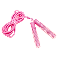 SUCCESS 成功 粉彩瘦身跳繩 S4604 加重握把 加粗繩徑 繩徑6mm 高彈性實心繩 繩子長度可調整, 275cm, 粉紅色, 1條