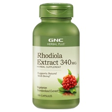 GNC 健安喜 HERBAL PLUS 紅景天340膠囊食品, 100顆, 550mg, 提升體力, 1罐