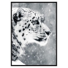 堅持 雪豹 NS_墨特-雪豹 黑色, 40 x 30cm