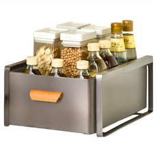 HAPPY LiFE 廚房抽屜式拉籃 無蓋, 灰色, 1個