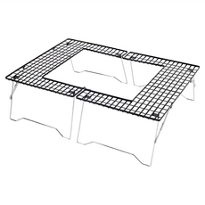 CAPTAIN STAG 鹿牌 戶外露營折疊火烤桌 - 日本烤爐桌 M-6420 鋼製 可折疊收納, 1個, Black
