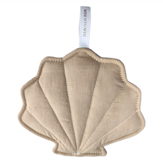 沐慕家居 防燙手套兩用隔熱墊 - 棉布材質, 淺咖貝殼, 1個