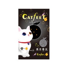 Catfeet 強效除臭超凝結貓砂 低粉塵 100%澎潤土製成 快速吸水凝結, 活性碳+果香, 4.5kg, 1袋
