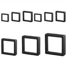 首飾收納盒, ABS PE膜材質, 黑色/白色, 7x7/9x9/11x11多款式, 3組