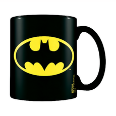 Batman 蝙蝠俠 LOGO馬克杯 耐熱160°C 容量315ML 陶瓷製品, 黑色, 1個