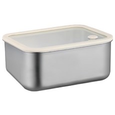 Umei又美 玻璃蓋可微波不鏽鋼保鮮盒 304不鏽鋼材質 耐酸鹼, 1個, 1個