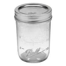 Ball 梅森罐 窄口玻璃瓶 Set 12 236ml 寬口設計好填裝, 12個