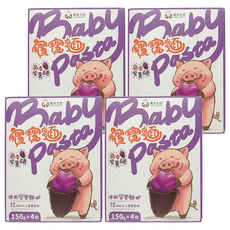 飯友 蘋香紫薯豬寶寶麵, 150g x 4包, 12個月以上寶寶食用, 600g, 4盒