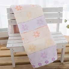 SHING LONG TEXTILE 台灣興隆毛巾 花語擦髮巾,紫色,吸水速乾,柔軟親膚,台灣製造, 1條