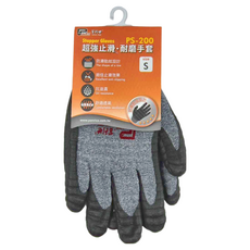 PANRICO 百利世 超強止滑手套 胎紋 耐磨手套 PS-200 (S), S(215 x 85mm), 1雙