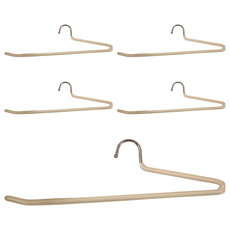 SHIMOYAMA 浸膠鵝型褲架 5支, 暖白色, 1組