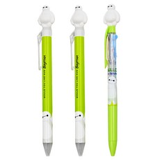 韓國 hM PLUS 迪士尼造型原子筆 0.5mm 3支, 杯麵 3色 + 單色 2支, 1組