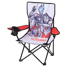 KiKimmy 超人力霸王露營扶手折疊椅 含揹袋, 黑色 + 白色 + 紅色, 1個