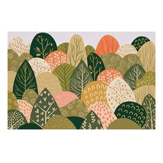 玄關絲圈地墊 0.6kg, 山丘綠影