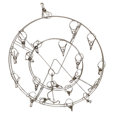 Need LOHAS 享樂活 小金剛 白鐵吊襪架20夾 圓形 35cm, 1個