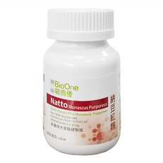 BioOne 碧而優 納豆紅麴膠囊食品, 30顆, 18g, 1罐