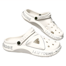 bebehome 5.0 踩屎感潮流兩用厚底涼拖鞋, EVA材質, 尺碼 36-37/38-39/40-41/42-43/44-45, 白色