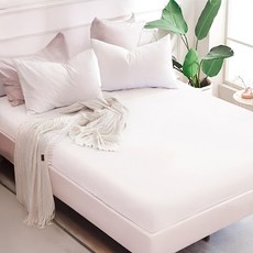 全防水TPU膜抗菌劑防病毒保潔墊, 居家防護醫保級, SGS認證, 高科技TPU防水內膜, 雙人特大(7尺), 純粹白