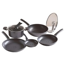 HAPPYCALL 鑽石不沾Master 5鍋7件組, 6/24/28cm平底鍋 + 28cm炒鍋 + 20cm湯鍋 + 20cm直立式鍋蓋 + 28cm直立式鍋蓋, 3900-0187, 1組