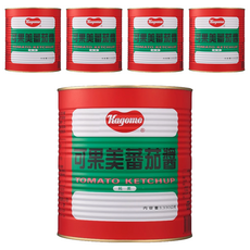 KAGOME 可果美 蕃茄醬 純素, 3.33kg, 5罐