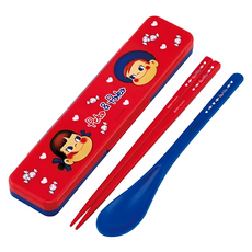 Skater 塑膠AG抗菌筷附盒, 湯匙 + 筷子 + 盒子, PEKO, 1組