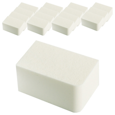 Mustaev Pro Beauty Set 4個 乾式化妝海綿 吸收油分 SBR材質, 白色, 16個