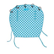 DOOKY 魔法斗篷 抗UV萬用推車遮陽罩 - 適用於所有品牌的嬰兒車、嬰兒提籃和手推車, 1個, 水藍格紋