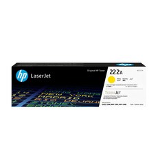 HP 222A原廠碳粉匣 W2222A 適用多款HP LaserJet印表機 色彩鮮明 列印品質穩定, 黃色, 1入