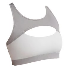 歐美裸感緊身立體包覆撞色運動內衣