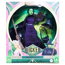 MATTEL 美泰兒 魔法壞女巫娃娃, 1個, 艾法芭 豪華裝 深紫色 + 綠色