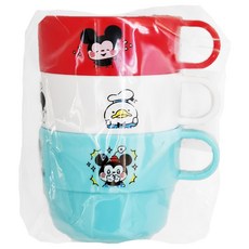 skater 可疊式馬克杯3件組, Q萌米奇, 220ml, 1組