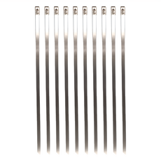 TRENY 304不鏽鋼束帶 201 x 4.6mm 10條, 銀色, 1組