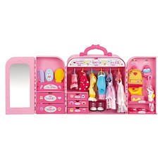 Mell Chan 小美樂衣櫃提盒 玩具收納 整理 置物 居家 用品, 粉色, 1盒