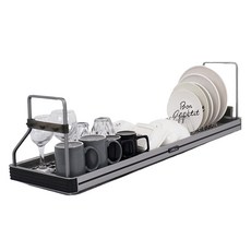 First Premium 懸掛式餐具瀝水架 1個, 1層, 黑色+灰色