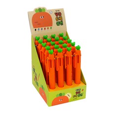 PINKFOOT 六色原子筆 15cm, 胡蘿蔔款, 20支